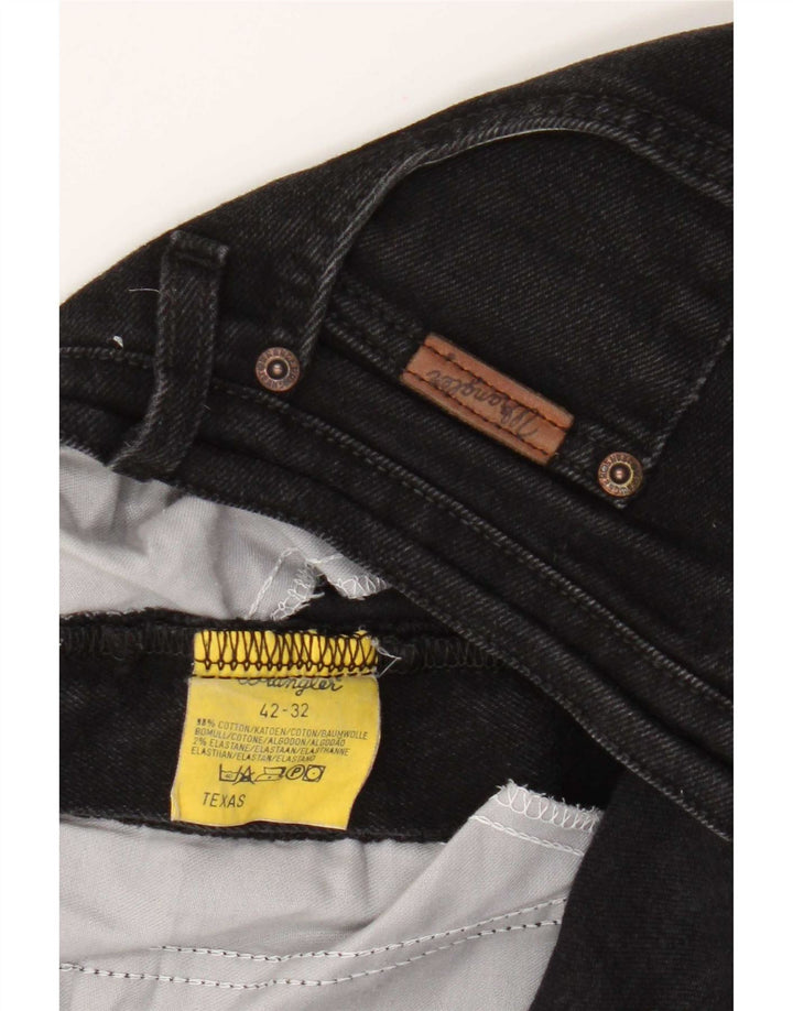 Jeans dritti da uomo Wrangler Texas W42 L27 cotone nero