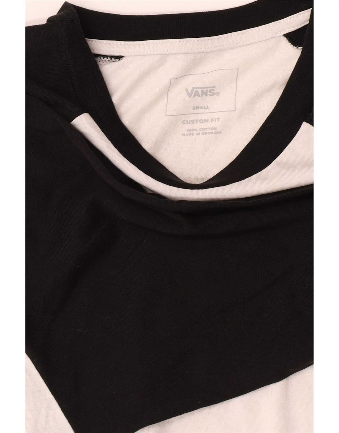 Maglia da uomo Vans con maniche a 3/4, piccola, in cotone color block bianco