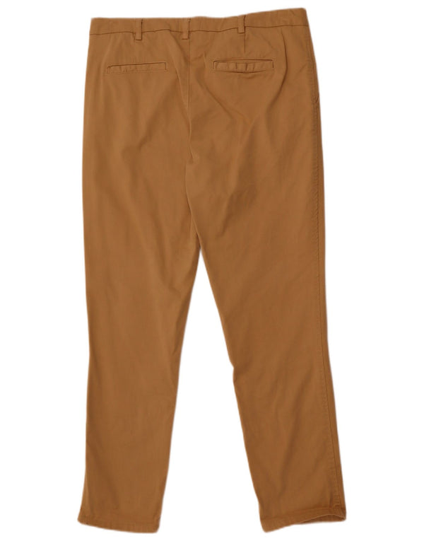 Pantaloni chino slim da donna Benetton UK 14 Large W34 L28 Cotone beige