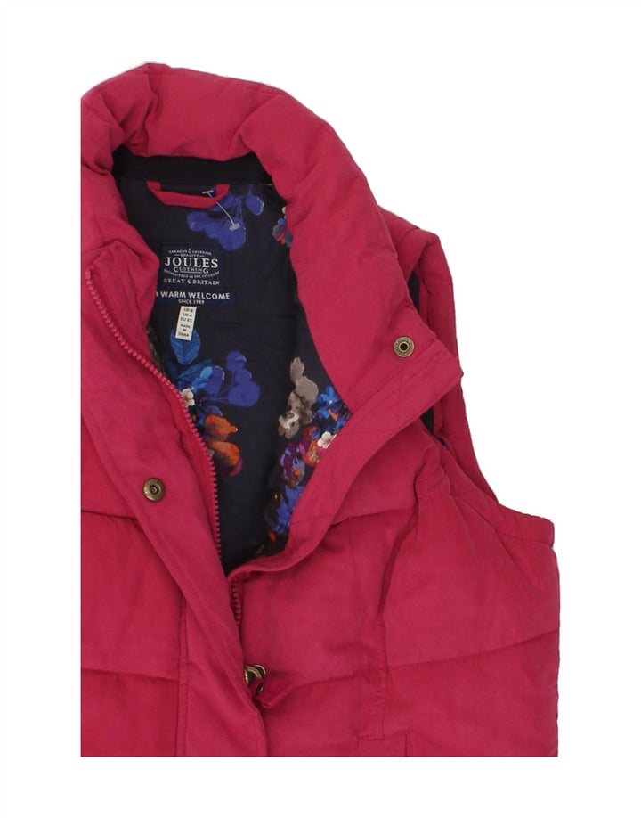 JOULES Womens Padded Gilet UK 8 Small Pink Cotton Vintage Joules and Second-Hand Joules from Messina Hembry 
