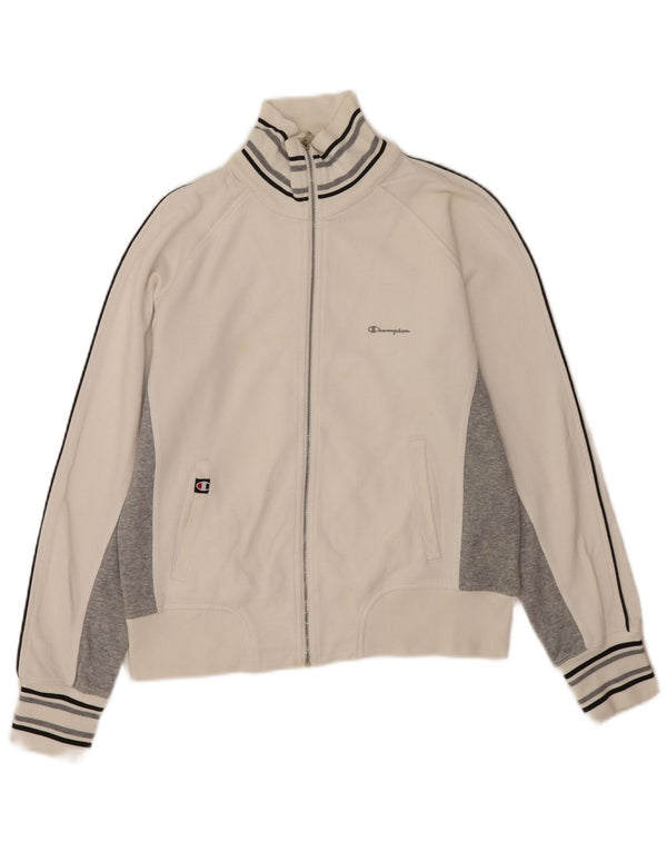 Giacca da tuta da donna Champion UK 16 Large in cotone color block bianco
