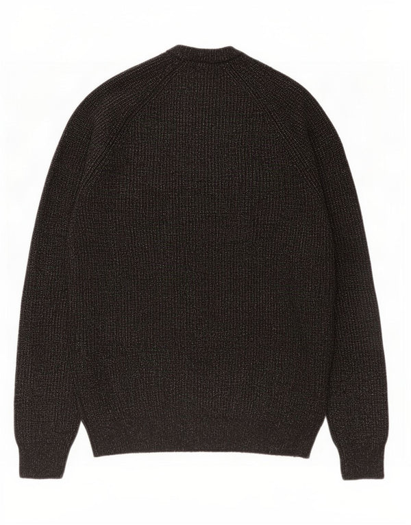 Maglione maglione girocollo da uomo Marks & Spencer medio nero screziato