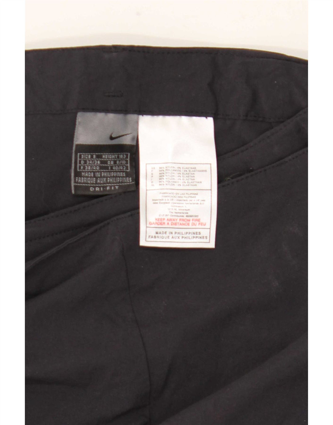 Pantaloni della tuta da donna Nike UK 8/10 piccoli in nylon nero