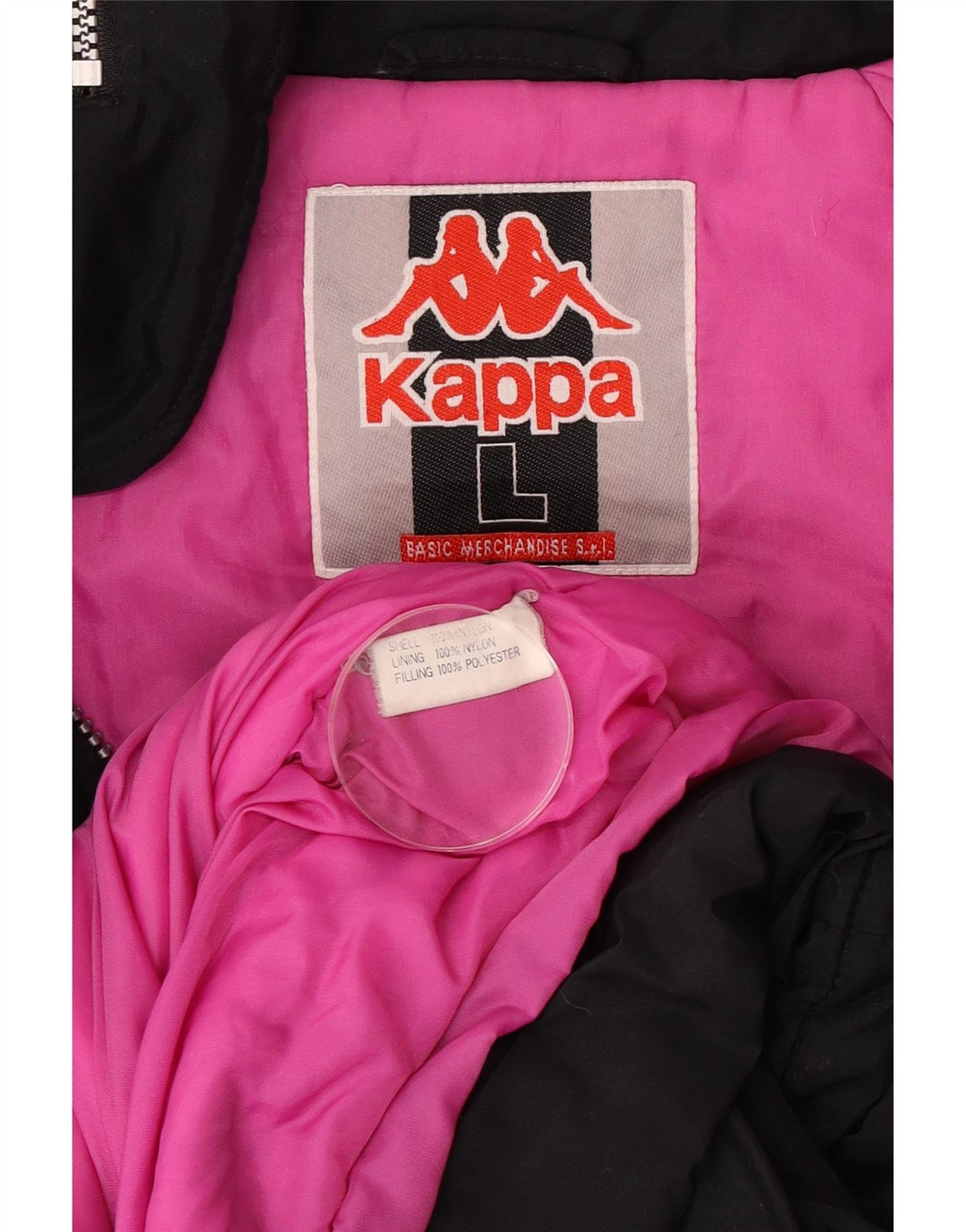 Giacca a vento grafica da uomo Kappa UK 40 Large Black Colourblock