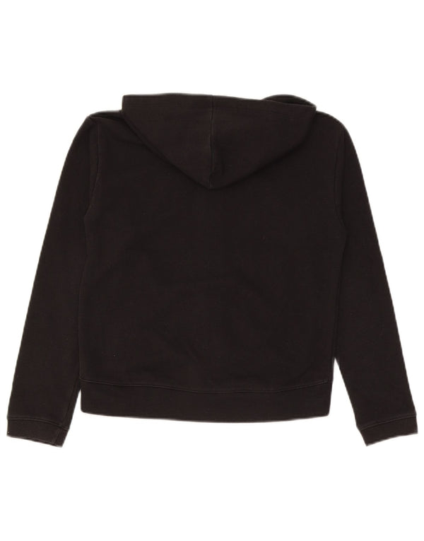Felpa con cappuccio e zip grafica Champion per ragazze, 11-12 anni, grande, nera