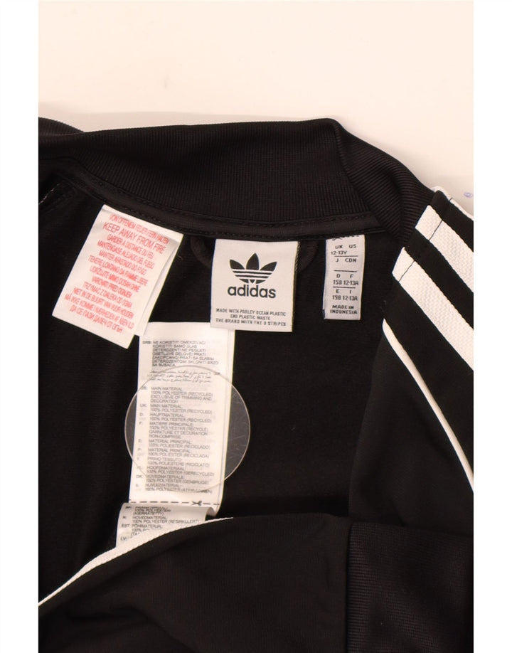 Giacca Top della tuta da ragazzo Adidas 12-13 anni in poliestere nero
