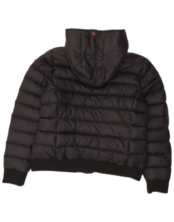 Giacca imbottita bomber con cappuccio da donna Canadiens UK 18 XL nera in poliammide