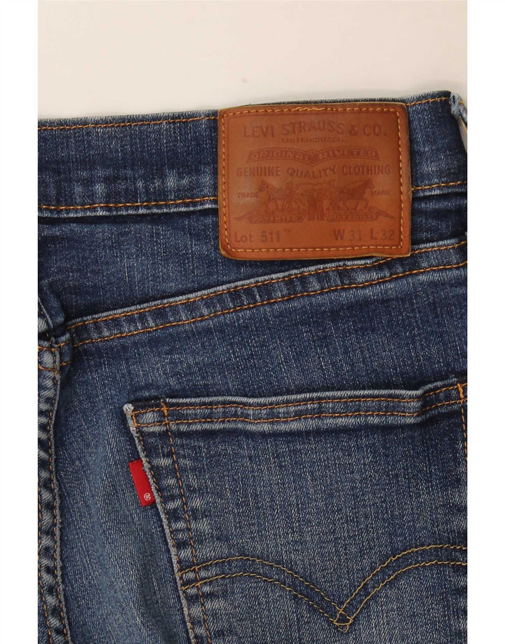 Levi's Uomo 511 Slim Jeans W31 L32 Cotone Blu