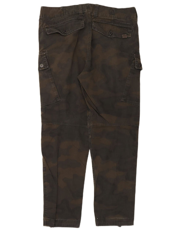 G-Star Mens Tapered Cargo Trousers W34 L32 Khaki Camouflage Cotton