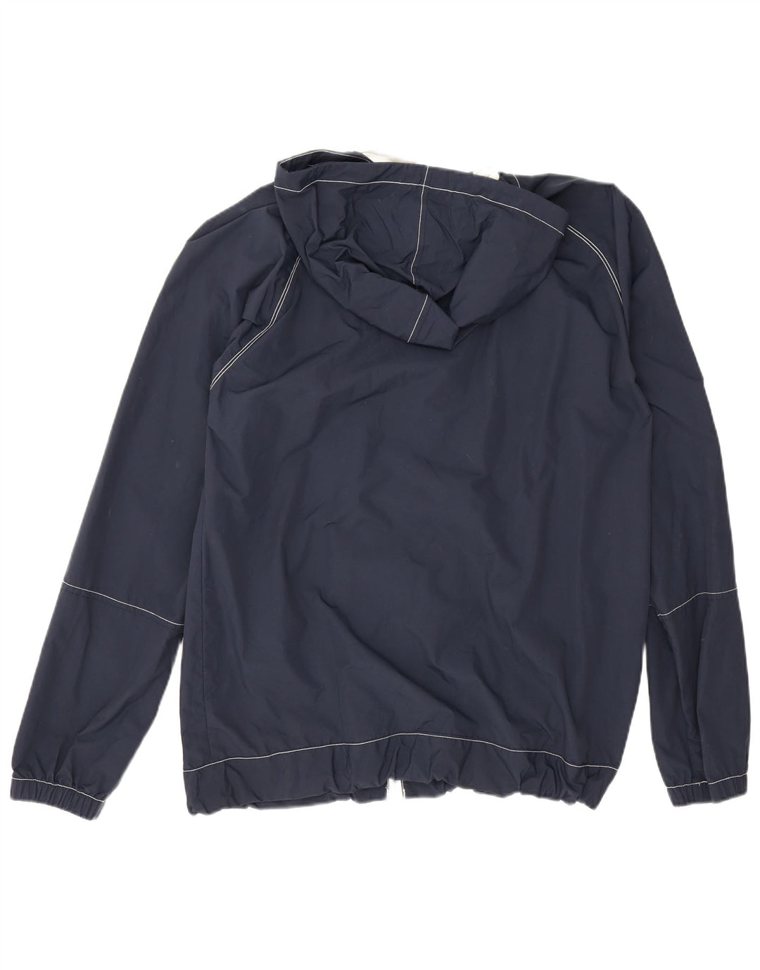 Giacca antipioggia con cappuccio da uomo Jack Wills UK 40 Large in nylon blu navy