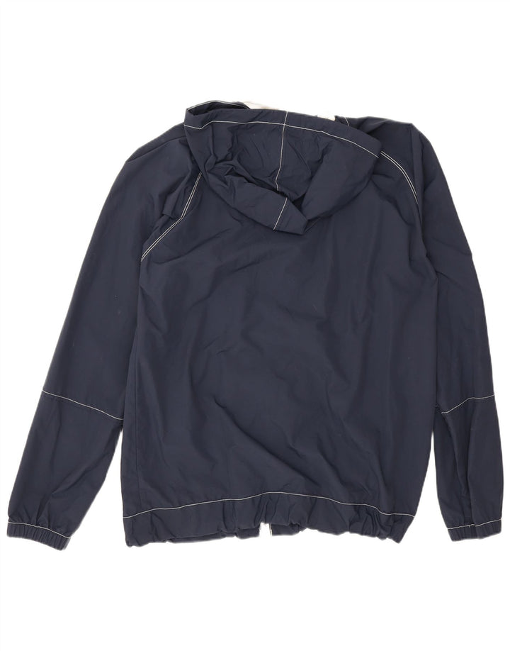Giacca antipioggia con cappuccio da uomo Jack Wills UK 40 Large in nylon blu navy