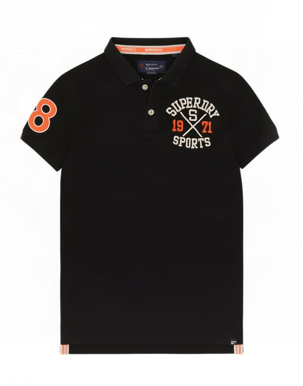 Polo grafica da uomo Superdry Large nera