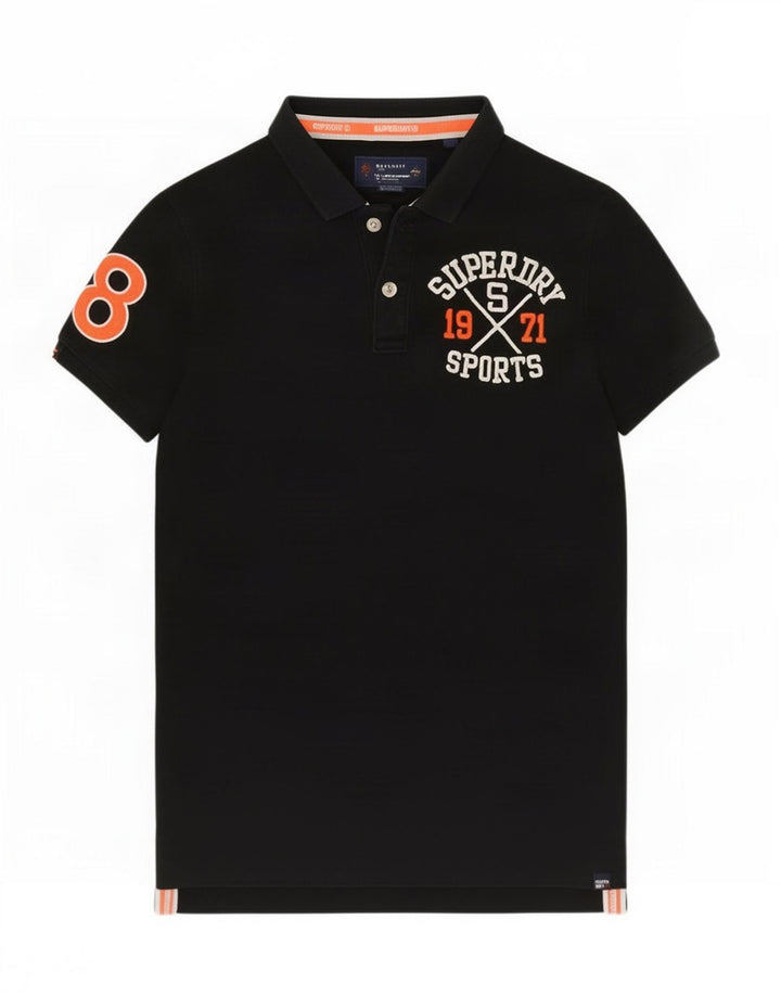 Polo grafica da uomo Superdry Large nera