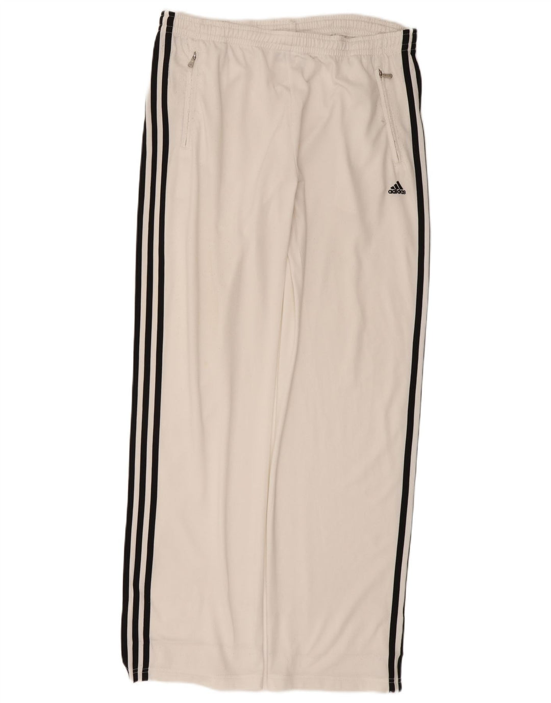 Pantaloni da tuta da uomo ADIDAS UK 42/44 Large in poliestere bianco sporco