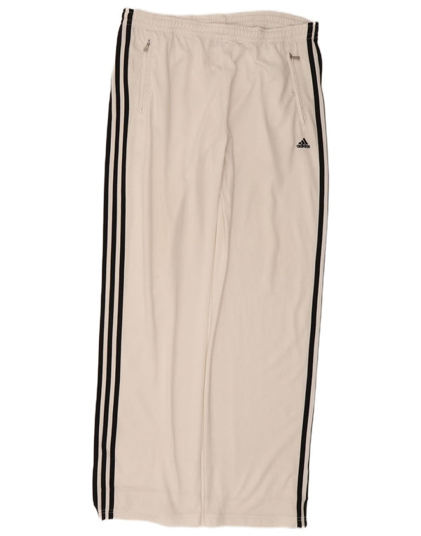 Pantaloni da tuta da uomo ADIDAS UK 42/44 Large in poliestere bianco sporco
