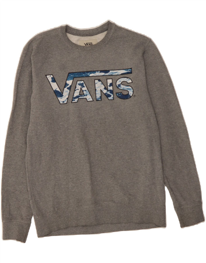 VANS Mens Graphic Sweatshirt Jumper Small Grey Cotton Vintage Vans and Second-Hand Vans from Messina Hembry 