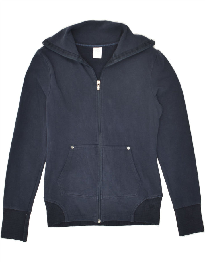 NORTH SAILS Womens Graphic Tracksuit Top Jacket UK 12 Medium Navy Blue Vintage North Sails and Second-Hand North Sails from Messina Hembry 