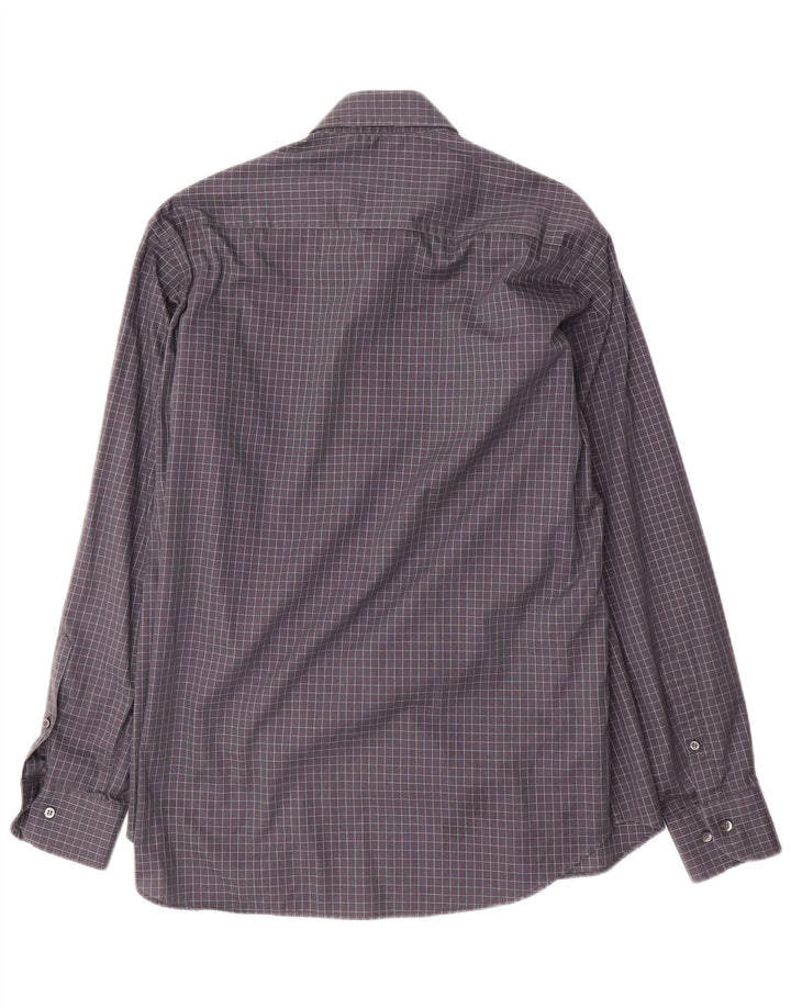 Camicia da uomo Yves Saint Laurent taglia 40 15 3/4 percalle grigio medio