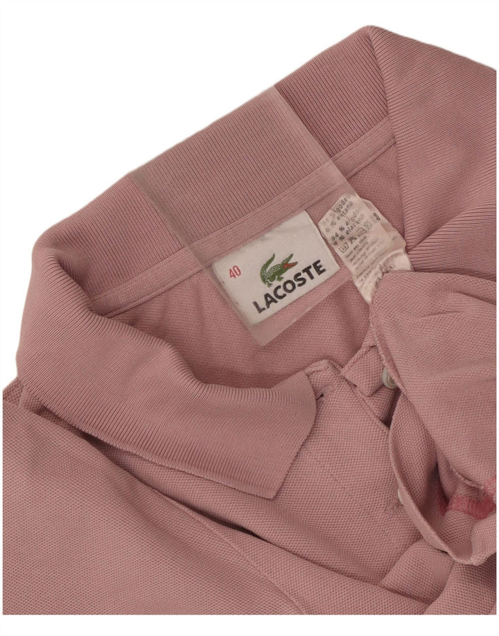 Polo corta da donna Lacoste taglia 40 cotone rosa medio