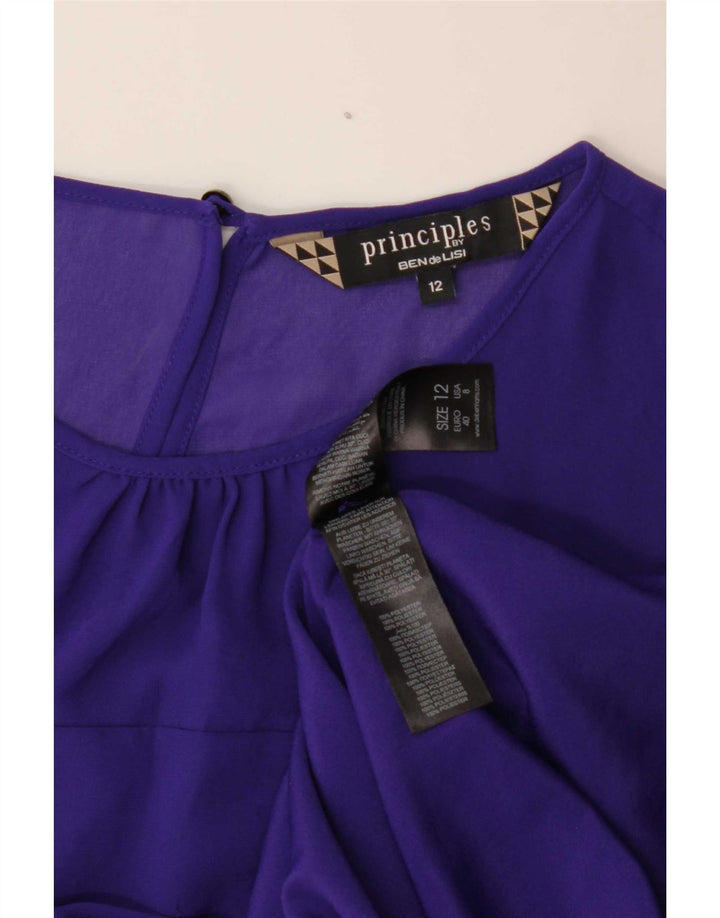 Abito a trapezio regolare senza maniche da donna Principles UK 12 Viola medio