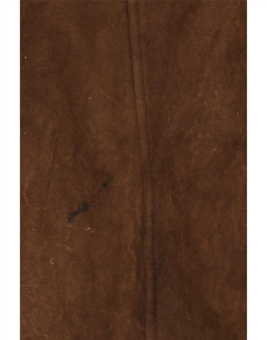 Cappotto in shearling con cappuccio da donna vintage UK 8 piccolo marrone