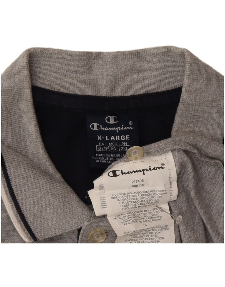 Polo da uomo Champion XL in cotone grigio
