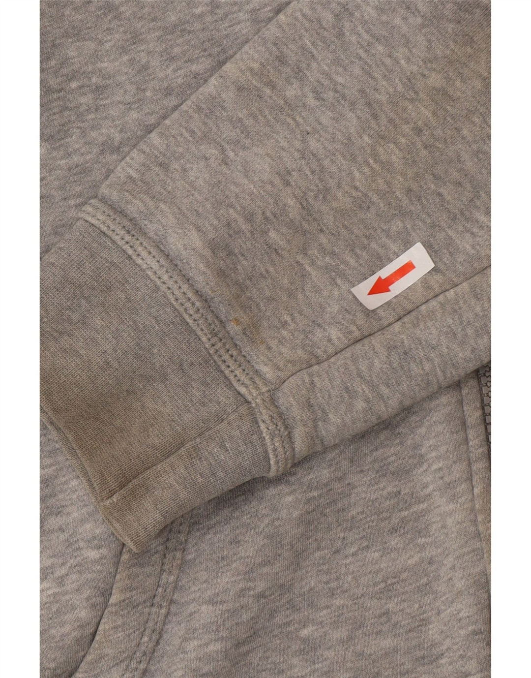 Felpa con cappuccio e zip Nike da uomo in cotone screziato grigio medio