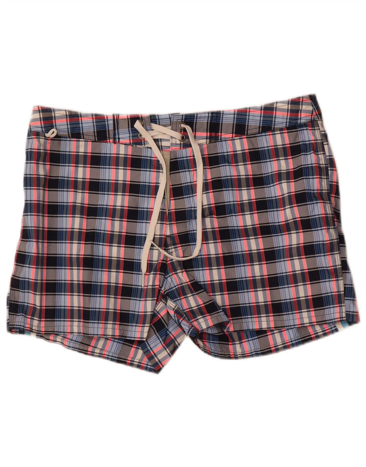 Pantaloncini da bagno da uomo Sundek a quadri grandi multicolori