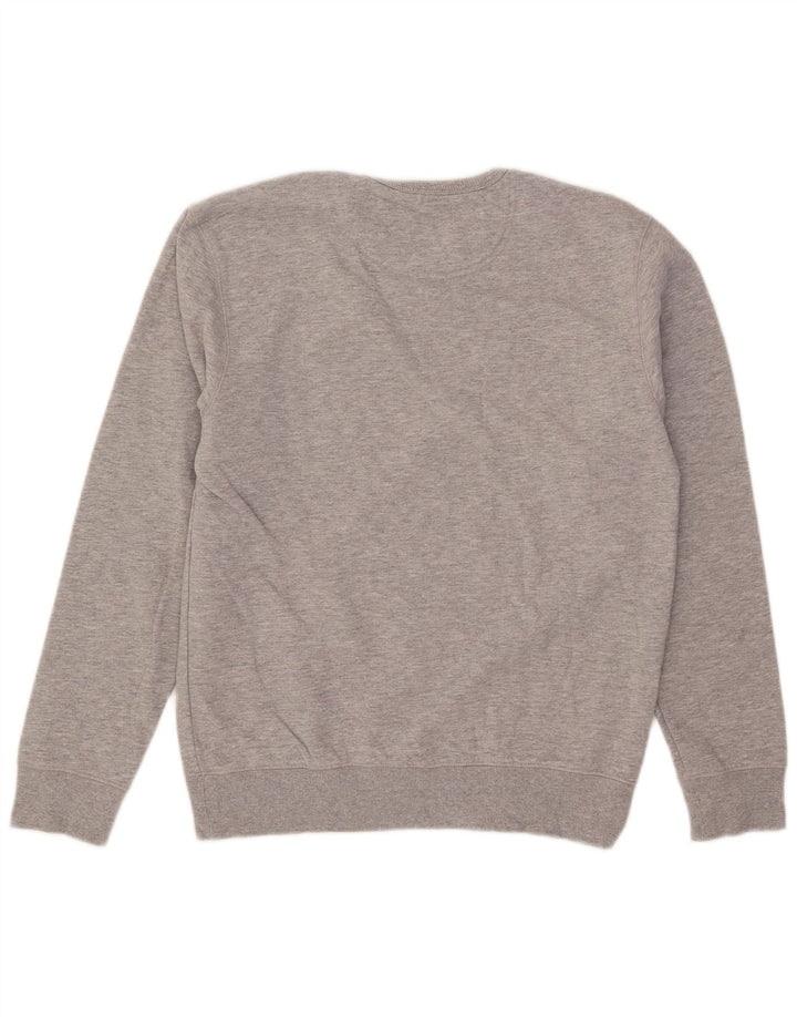 Felpa grafica da donna Ben Sherman Maglione UK 16 Large Grey Flecked