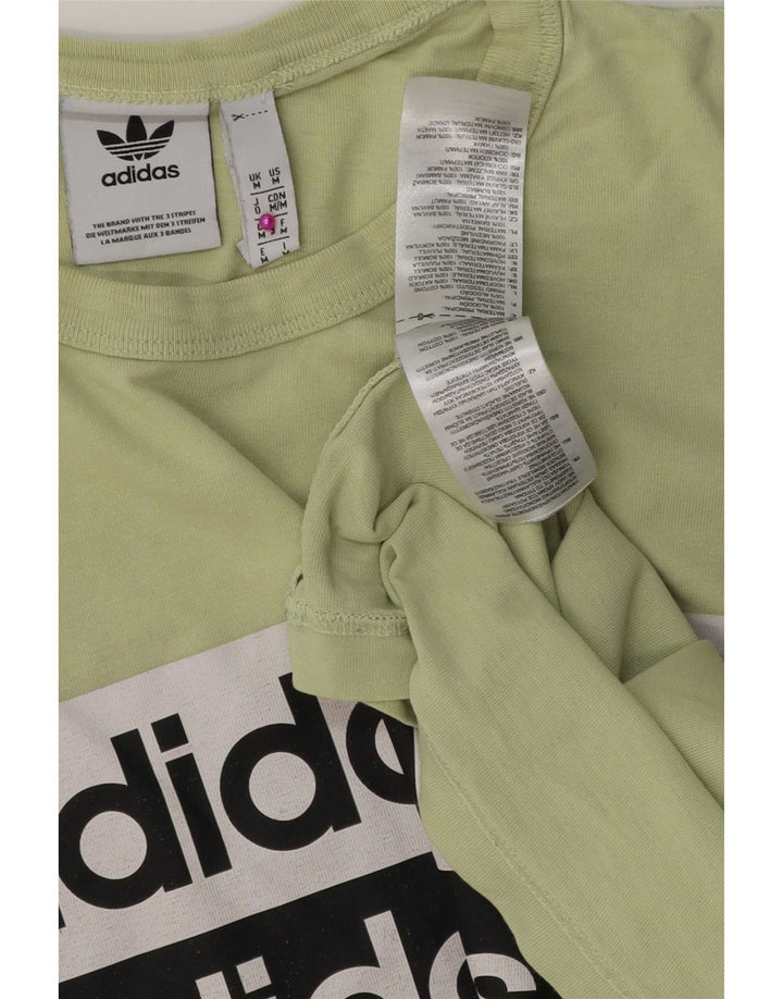 T-shirt grafica da uomo Adidas Top in cotone verde medio
