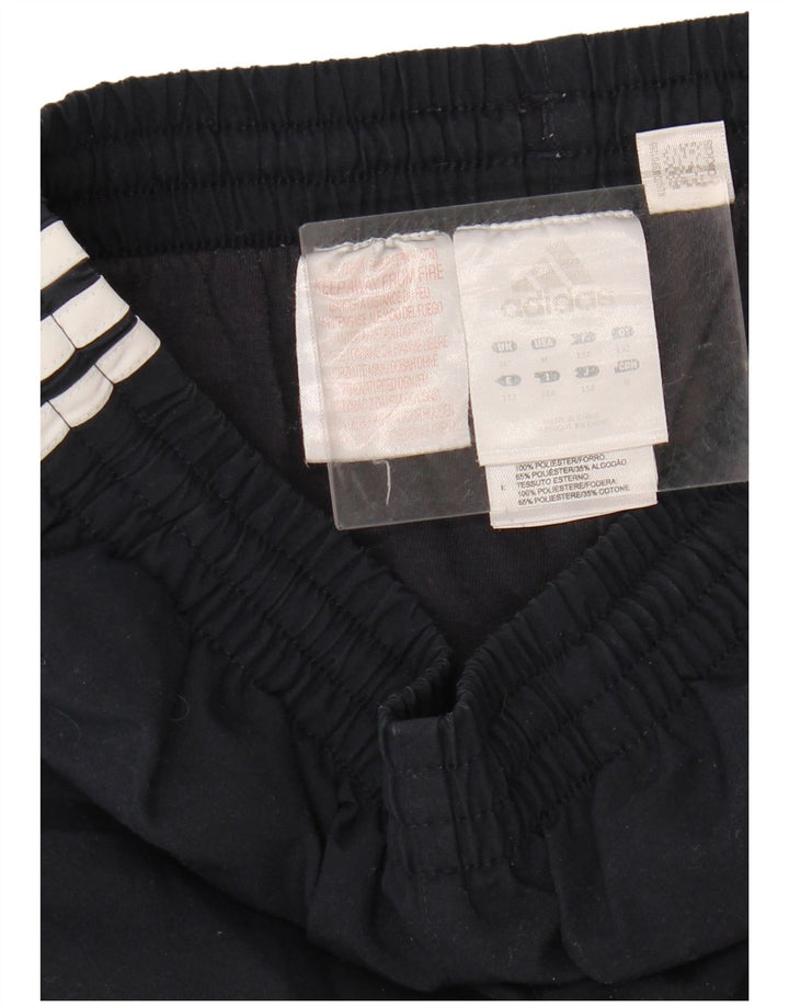Pantaloni della tuta da ragazzo Adidas 11-12 anni in poliestere blu navy