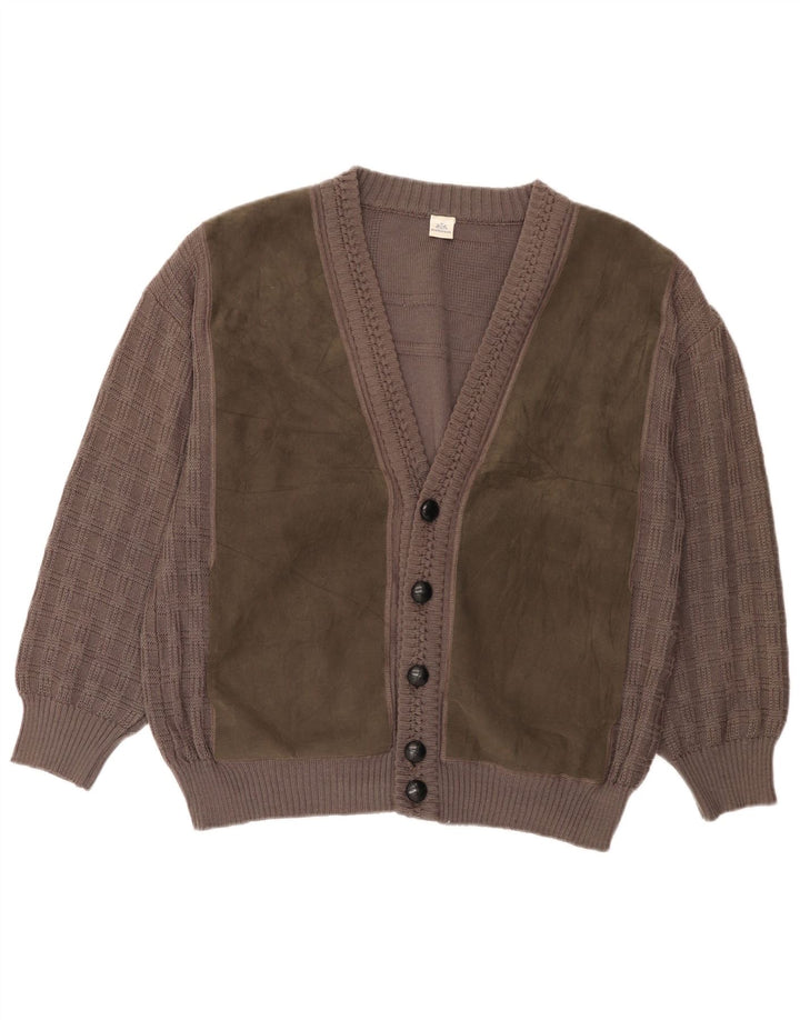 Maglione cardigan da uomo Walbusch IT 54 XL Blocco colore grigio