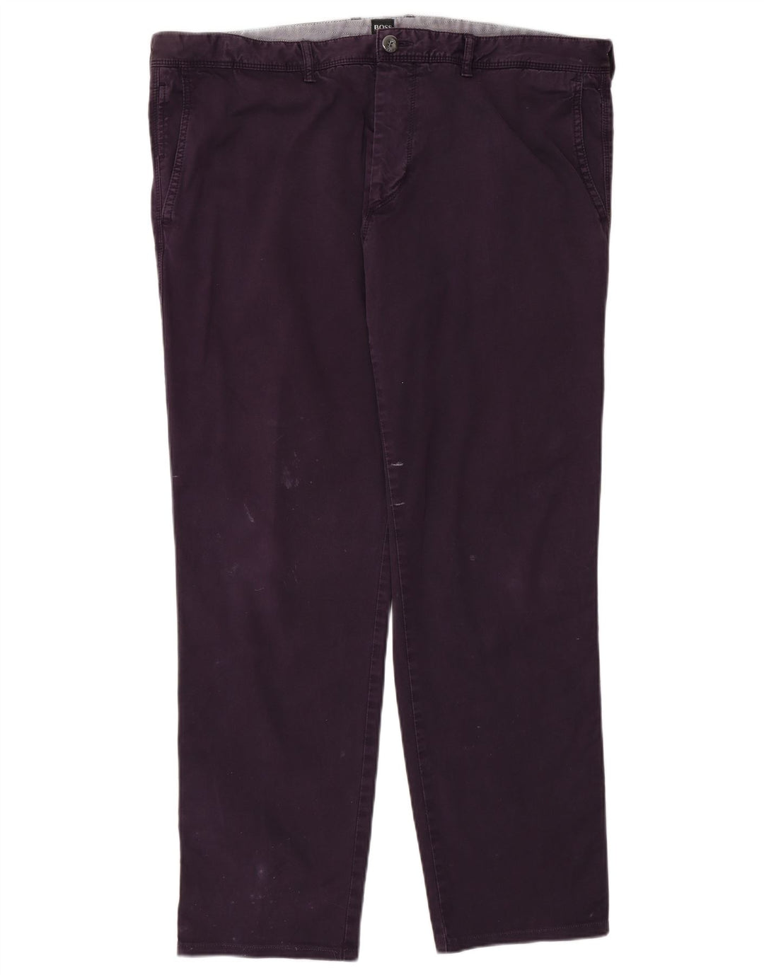 Pantaloni chino dritti HUGO BOSS da uomo vestibilità regolare W38 L30 viola