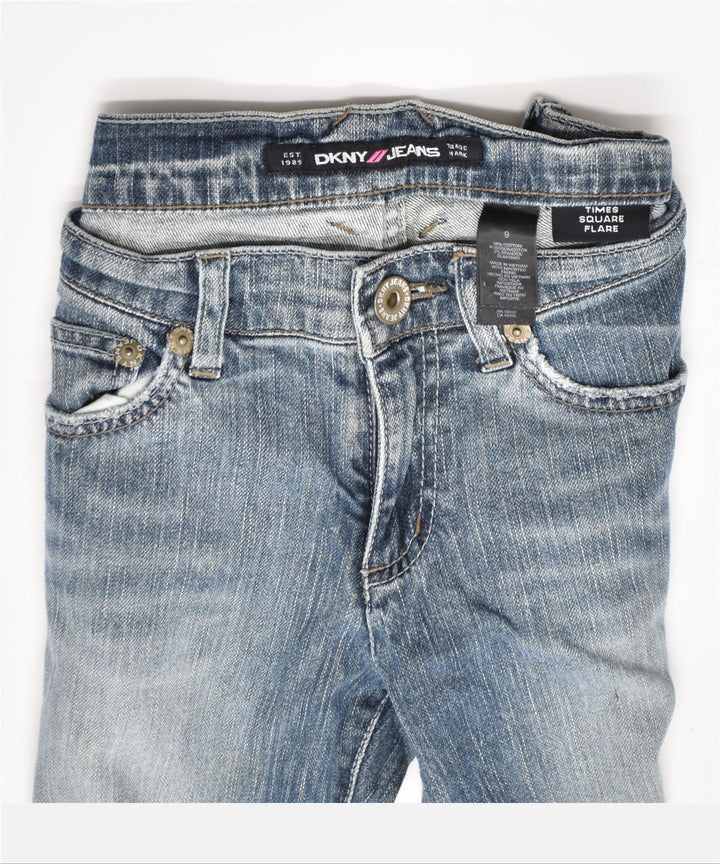 Jeans svasati Time Square da donna DKNY US 9 Large W32 L33 cotone blu