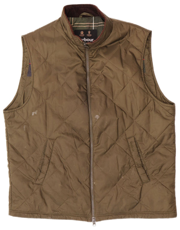 Gilet trapuntato da uomo Barbour UK 42 XL kaki poliammide