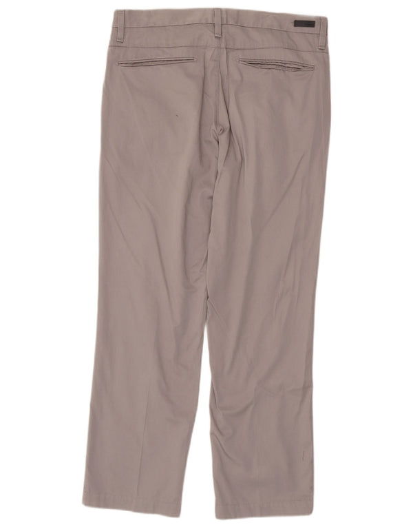Pantaloni chino dritti autografi da uomo Marks & Spencer W34 L29 cotone grigio