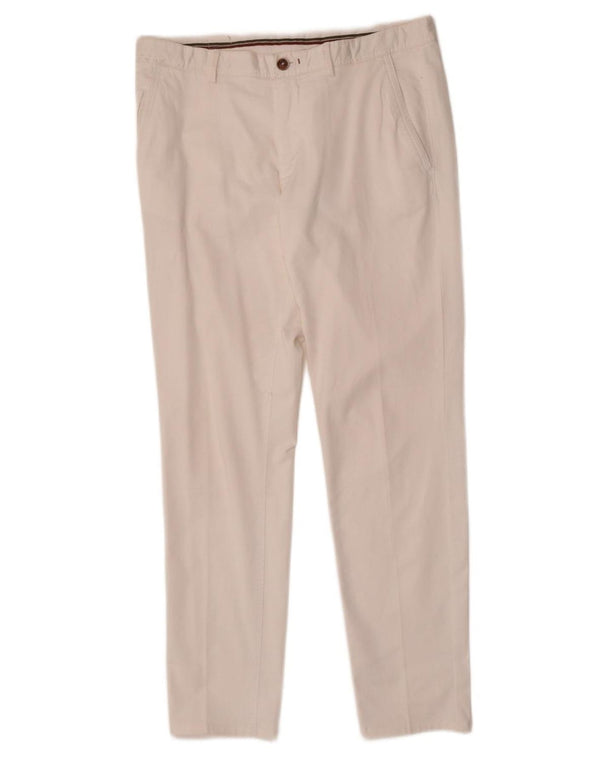 Pantaloni chino slim da uomo Massimo Dutti EU 42 Large W32 L31 Bianco