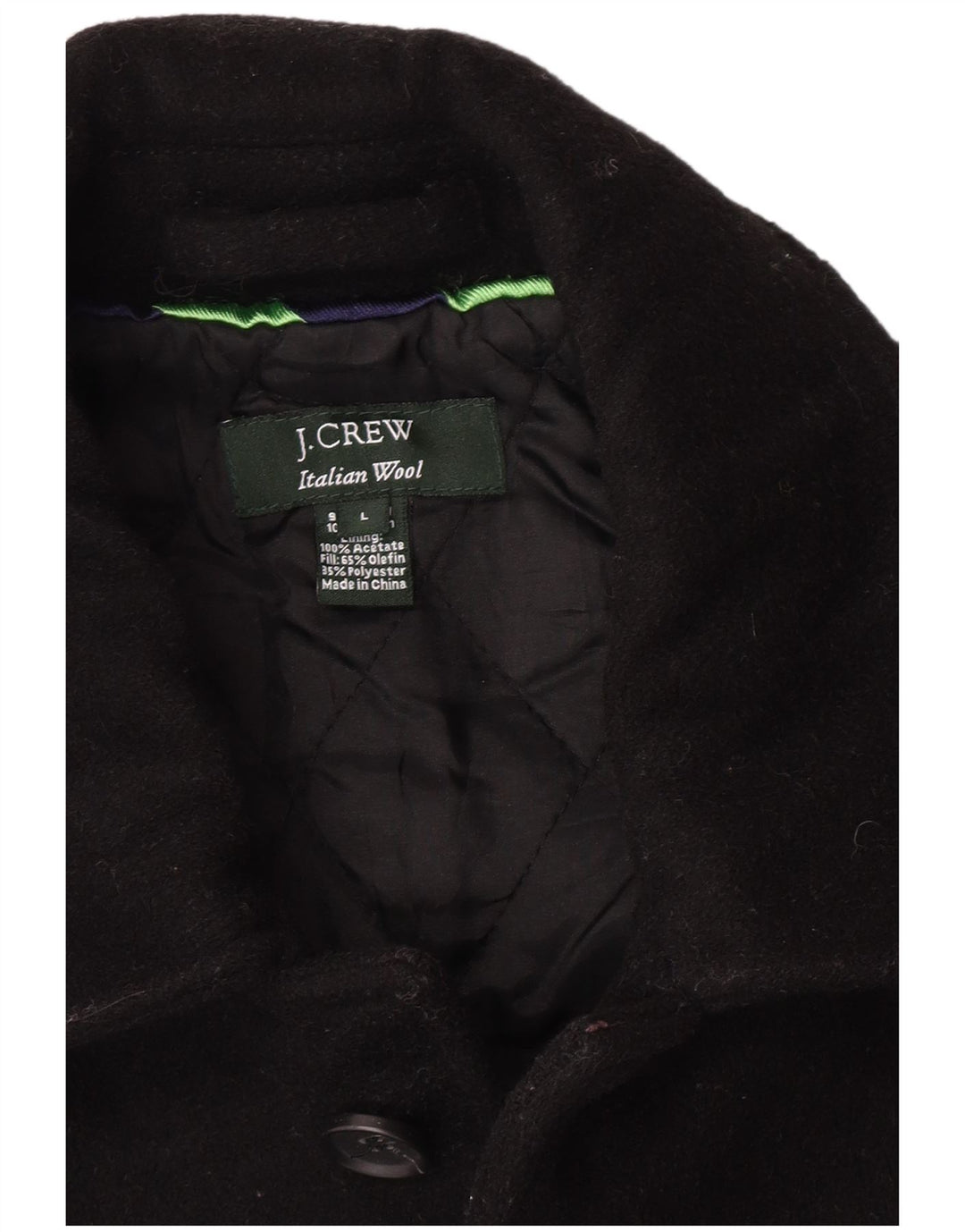 Soprabito da uomo J. Crew UK 40 grande lana nera