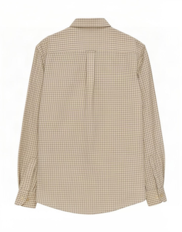 Camicia vintage da uomo a quadri bianco sporco medio