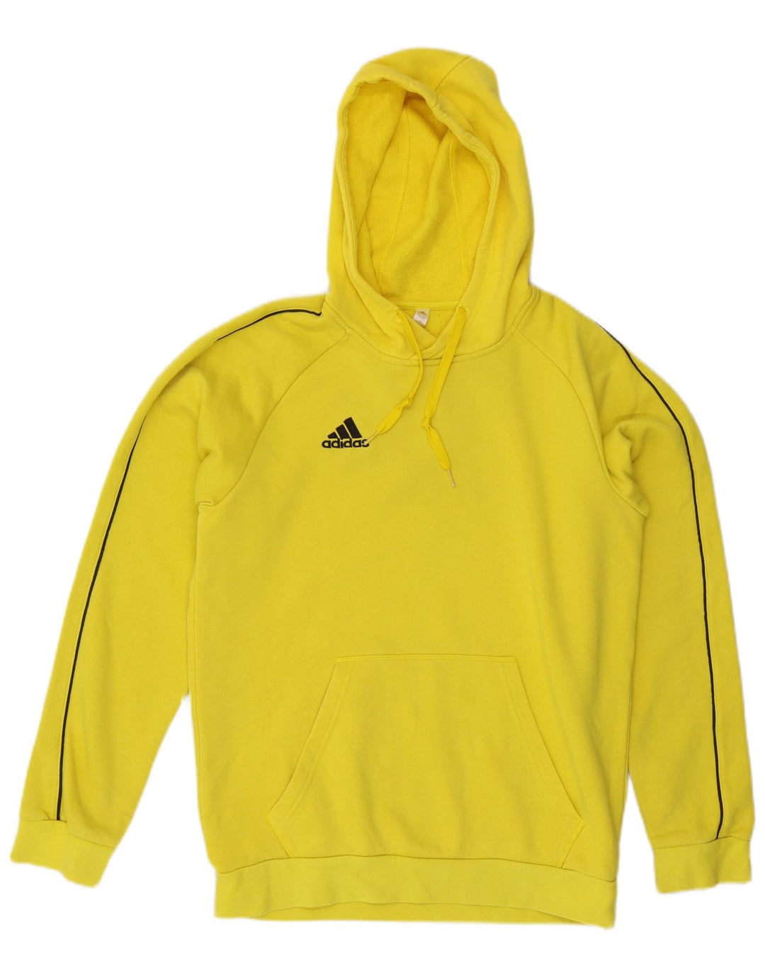 Maglione con cappuccio da uomo ADIDAS in cotone giallo medio