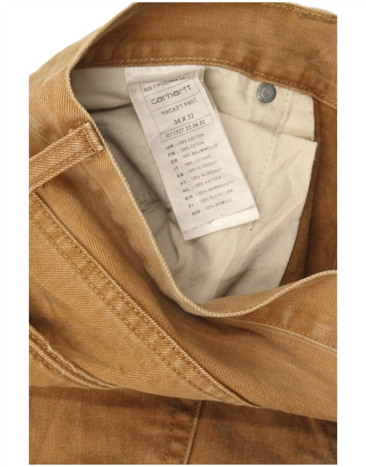 Jeans slim da uomo Carhartt W34 L32 cotone marrone