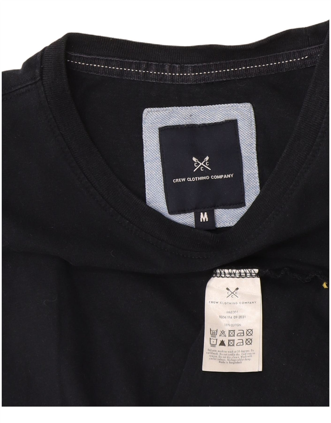 Crew Clothing T-shirt da uomo Top in cotone blu navy medio