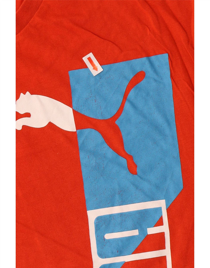 T-shirt grafica da uomo PUMA Top XL in cotone arancione