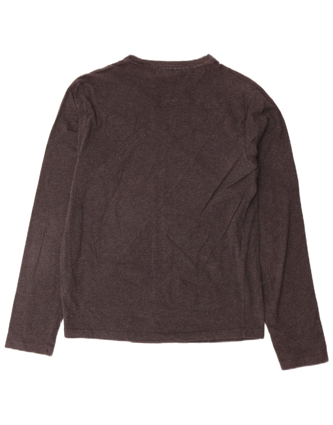 Top Trussardi Jeans Donna Manica Lunga UK 12 Cotone Grigio Medio
