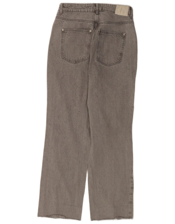 Zara Womens Distressed Tapered Jeans EU 40 Medium W30 L29 Grey Cotton