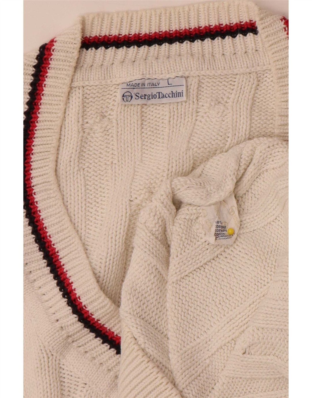 Canottiera da uomo Sergio Tacchini, canotta grande in cotone bianco