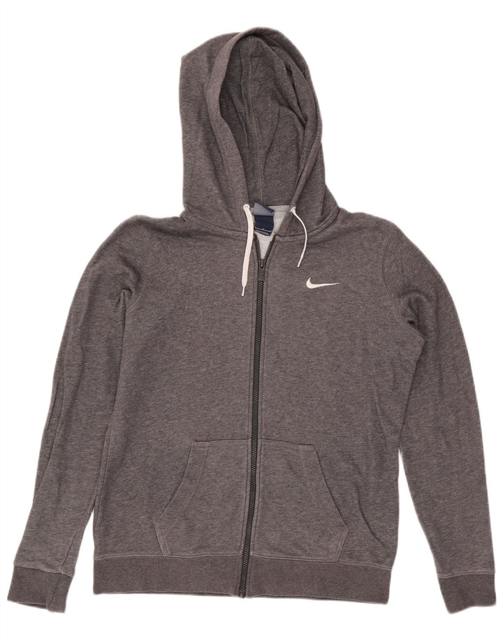 Felpa con cappuccio e zip Nike da uomo, grande, in cotone grigio