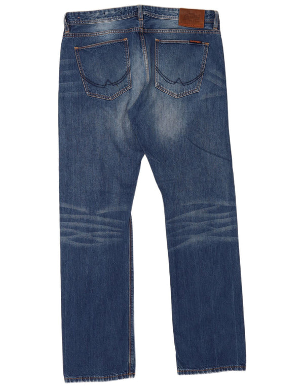 Jeans dritti da uomo Superdry W36 L32 cotone blu