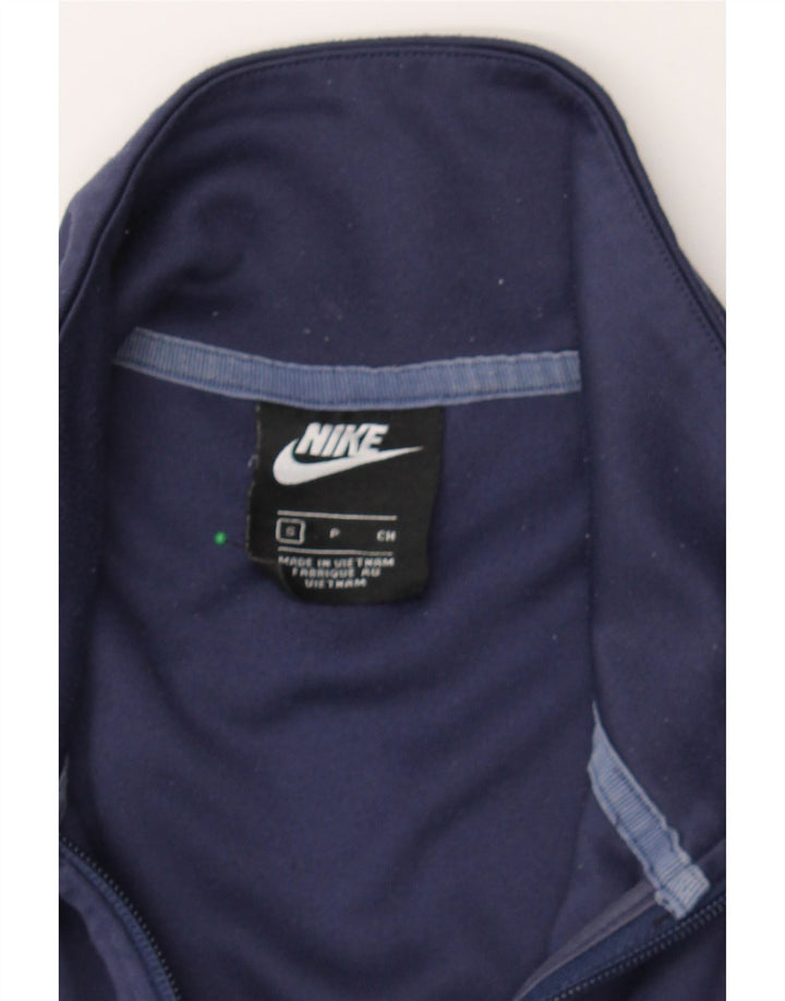 NIKE Mens Tracksuit Top Jacket Small Navy Blue Colourblock Polyester Vintage Nike and Second-Hand Nike from Messina Hembry 