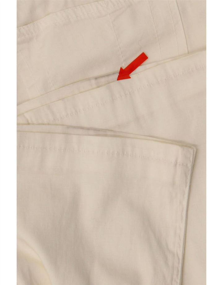TRUSSARDI Womens Straight Casual Trousers W26 L28 White Vintage Trussardi and Second-Hand Trussardi from Messina Hembry 